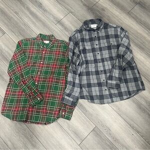 Lot of 2 XL and XXL GAP Men's Plaid Button-Down Shirts - Goodfellow